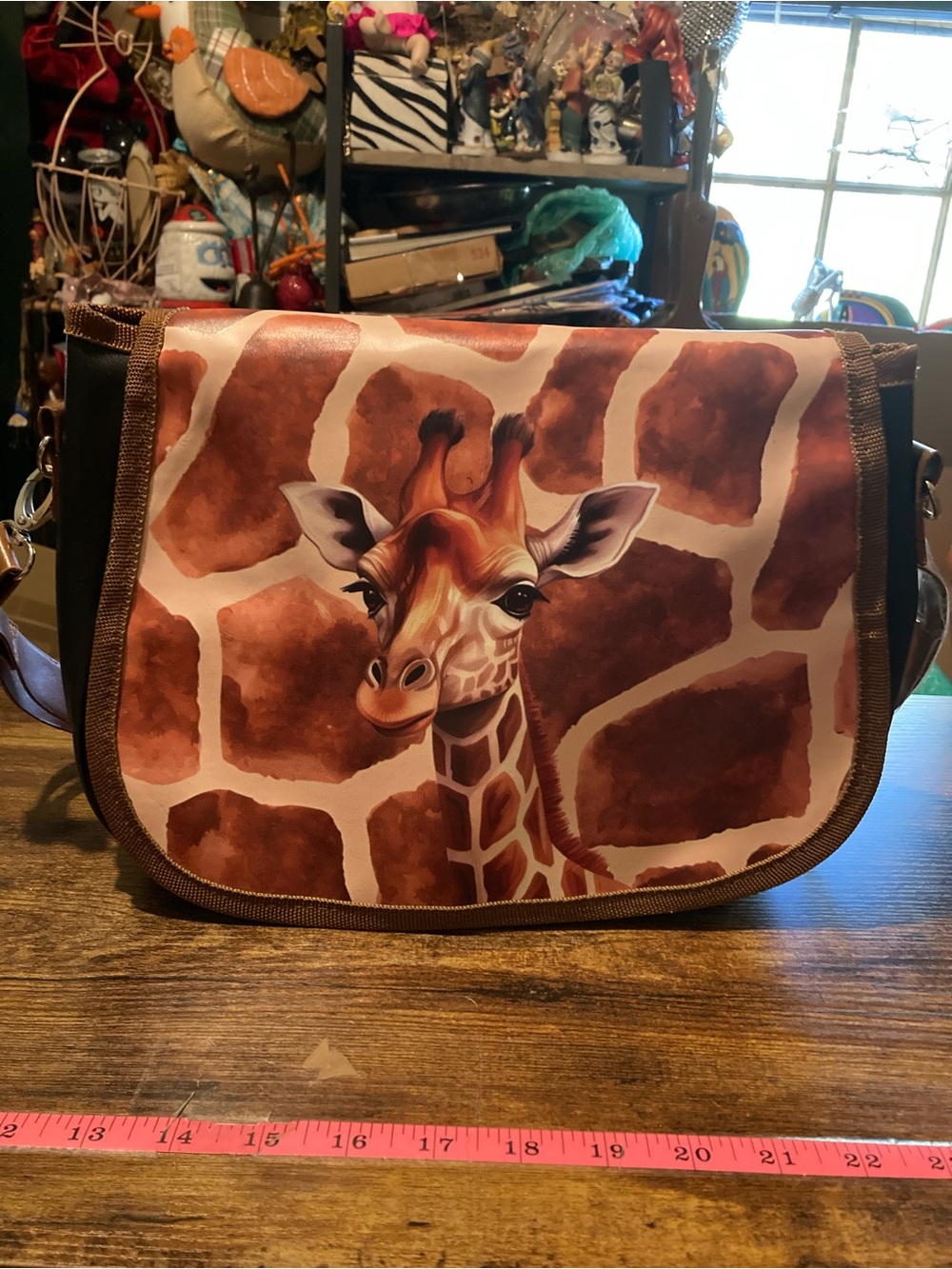 Faux leather saddle bag style crossbody bag